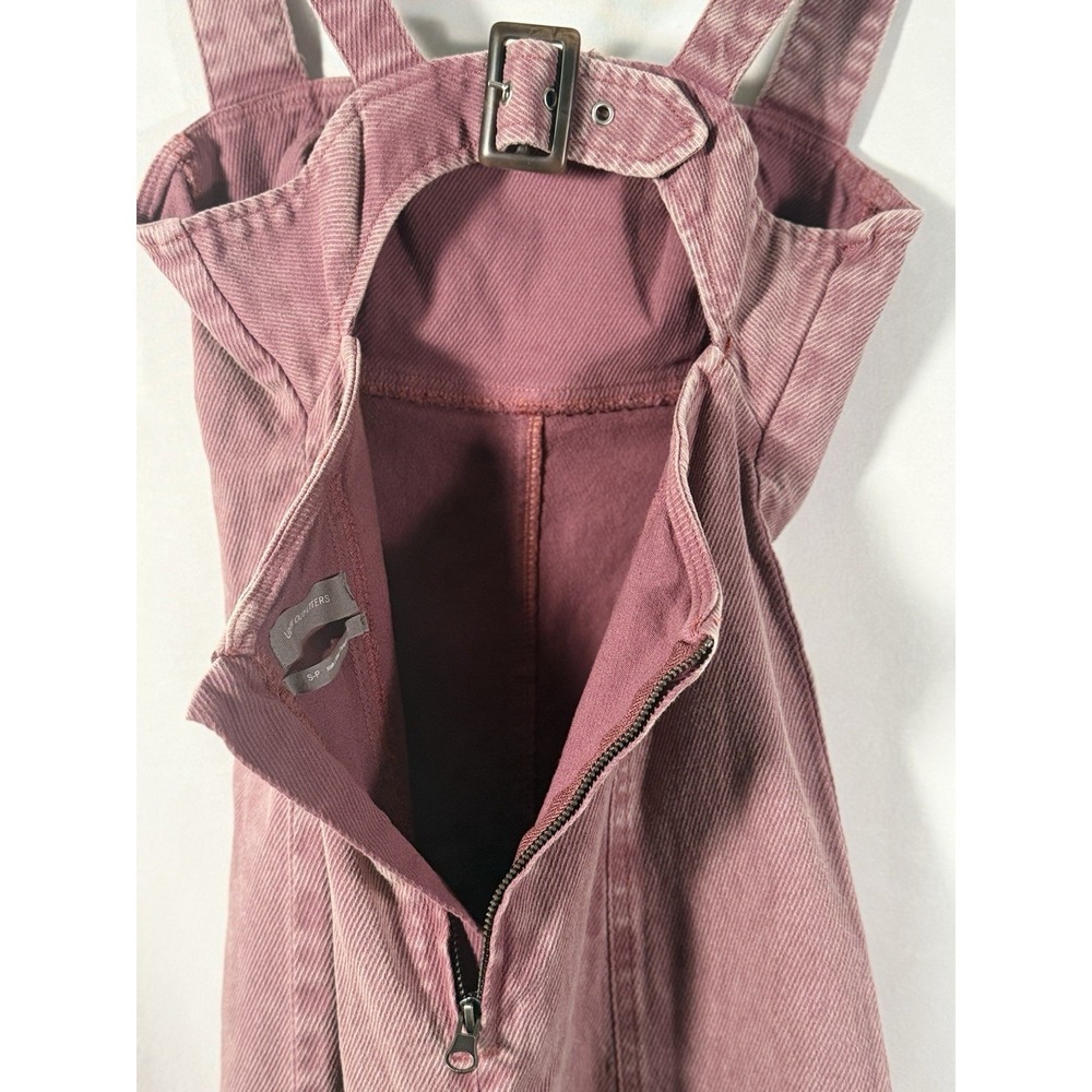Urban Outfitters Golden Hour Structured Open Back Mauve Denim Mini Dress Women S - Picture 10 of 10